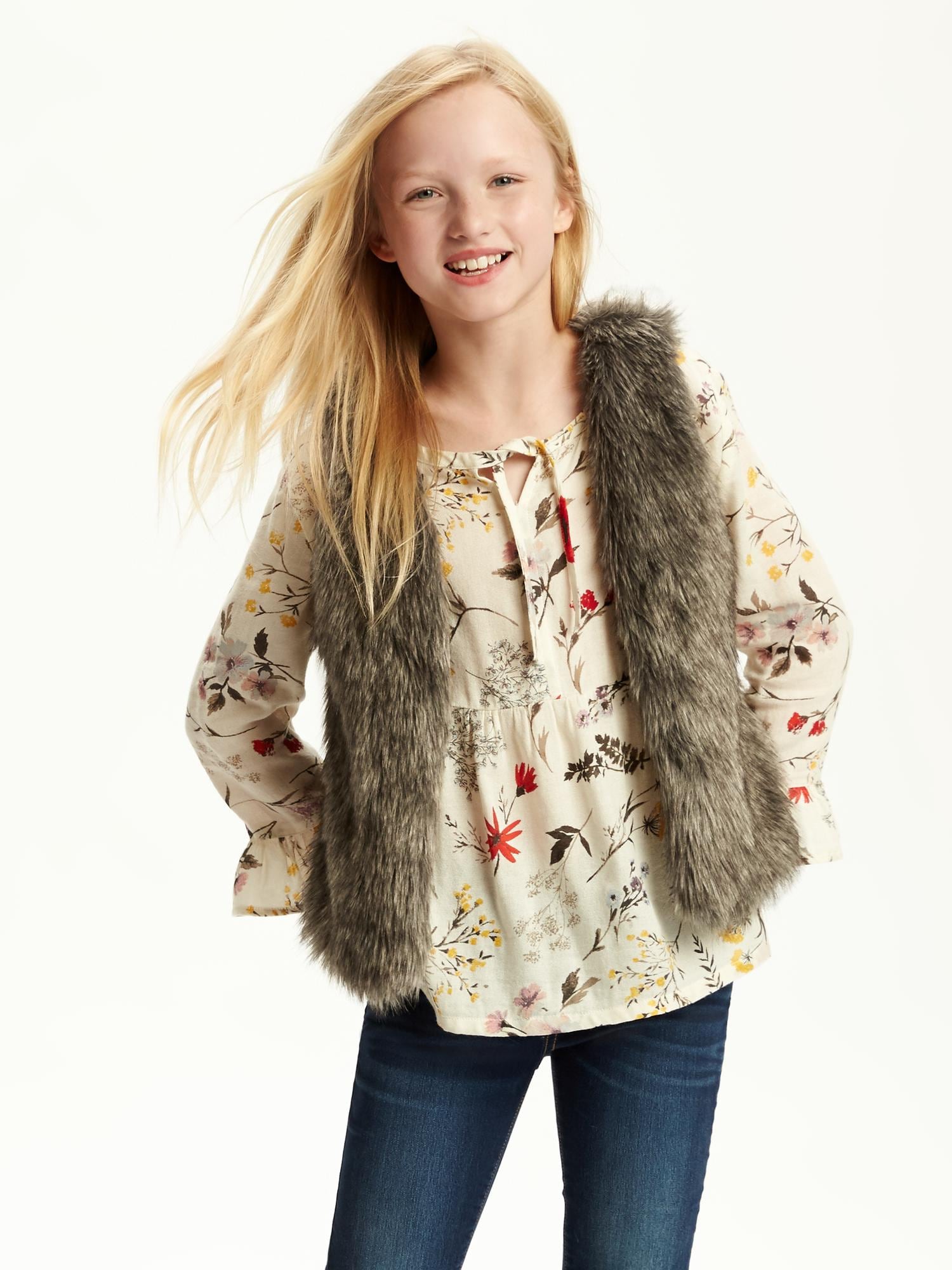 Fur vest hot sale for girls