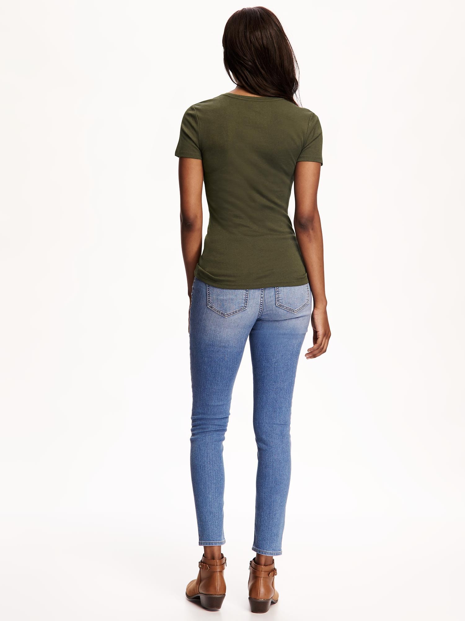 Fitted CrewNeck Tee for Women Old Navy