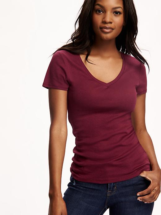 Fitted V-Neck Tee for Women | Old Navy