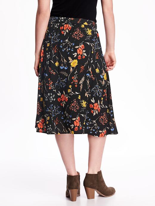 View large product image 2 of 2. Soft Drapey Midi Skirt for Women