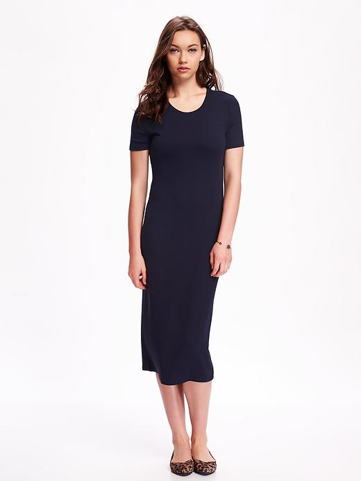 Image number 1 showing, Fitted Rib-Knit Midi for Women