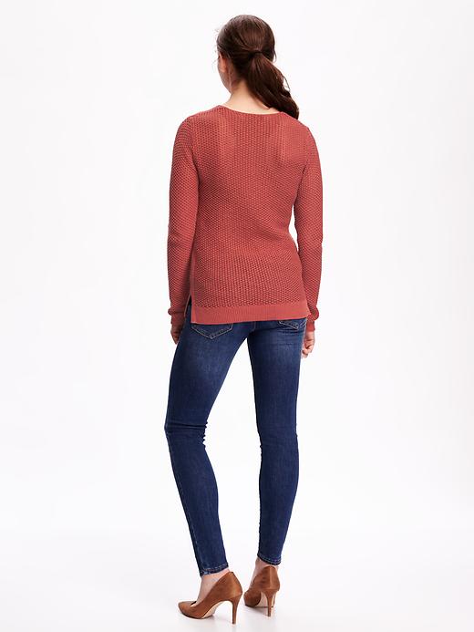 Image number 2 showing, Textured-Knit Sweater for Women