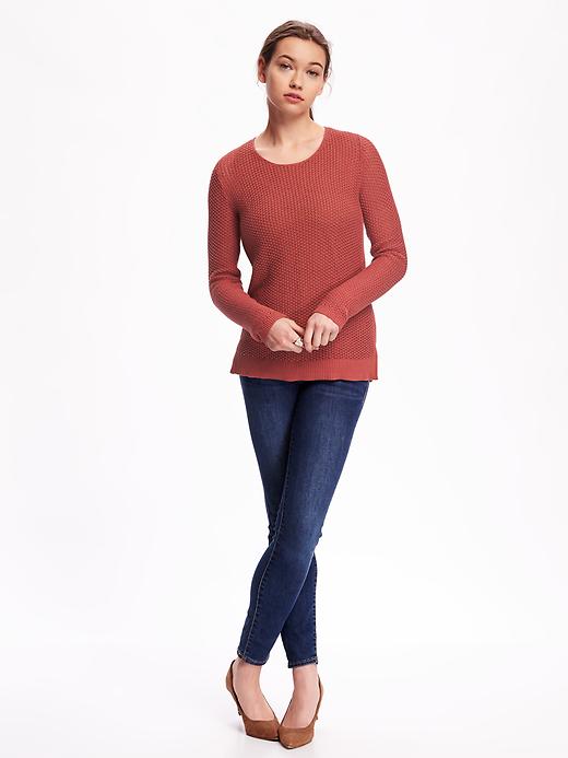 Image number 3 showing, Textured-Knit Sweater for Women