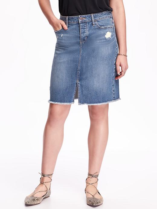 View large product image 1 of 2. Denim Pencil Skirt for Women
