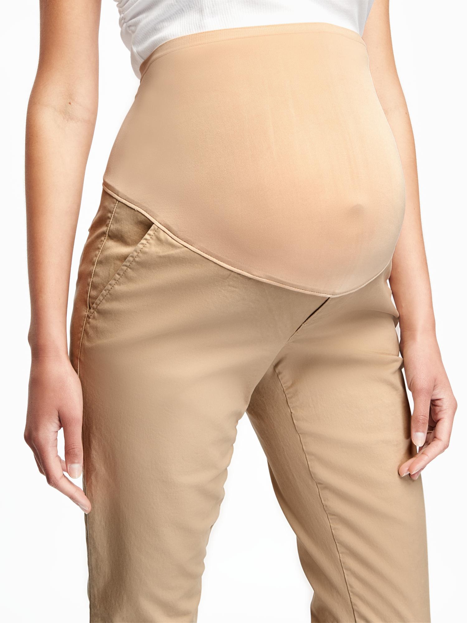 Khaki Motherhood Maternity Casual Maternity Pants (Gently Used - Size  Medium Petite)