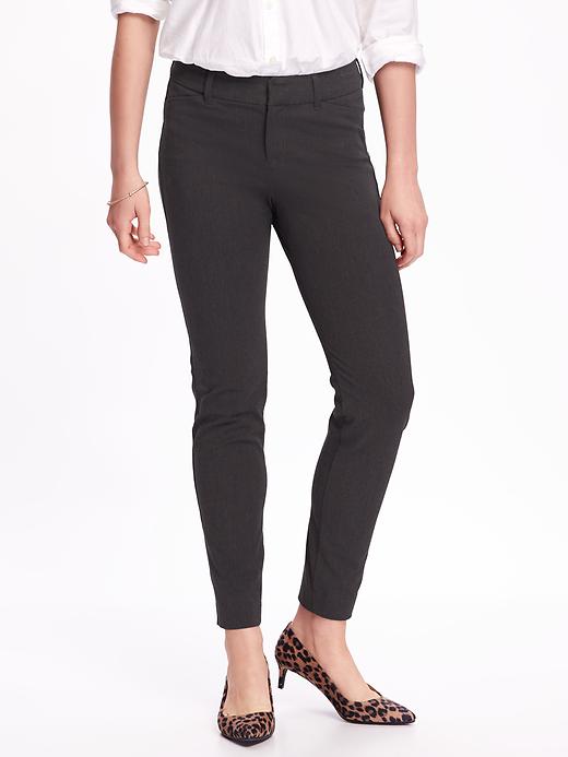 View large product image 1 of 3. Mid-Rise Heathered Pixie Ankle Pants for Women