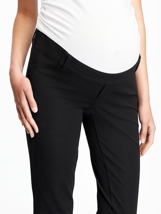 Image number 3 showing, Maternity Side-Panel Pixie Ankle Pants