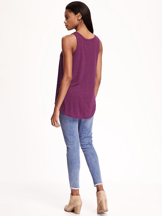 Image number 2 showing, Relaxed Hi-Neck Texture Tank for Women