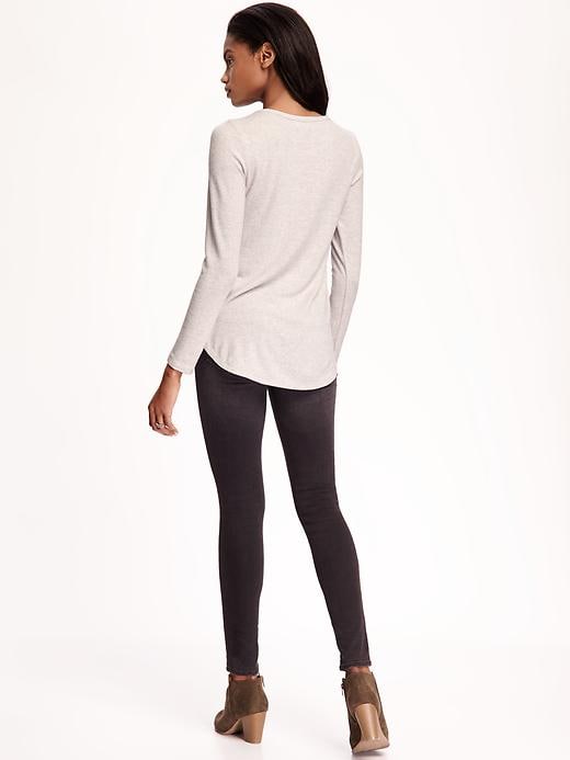 Image number 2 showing, Relaxed Brushed-Jersey Tee for Women