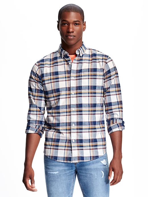 Slim-Fit Built-In Flex Everyday Oxford Shirt For Men | Old Navy