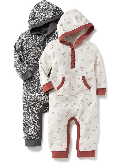 View large product image 1 of 1. 2-Pack Hooded One-Piece Set for Baby