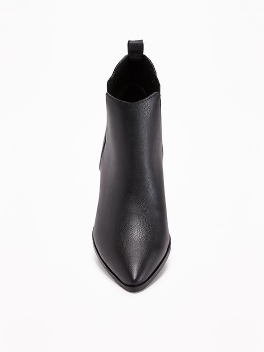 Image number 2 showing, Faux-Leather Pointy Boots for Women