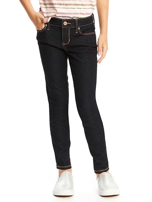 View large product image 1 of 2. Dark-Rinse Super Skinny Jeans for Girls