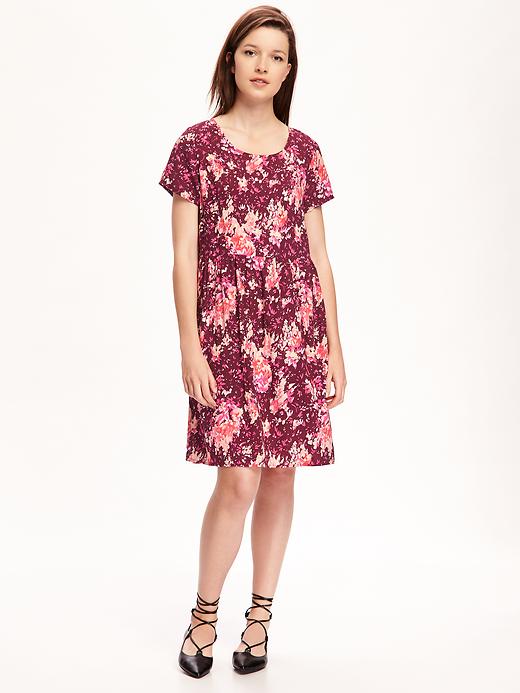 Image number 1 showing, Short-Sleeve Swing Dress for Women