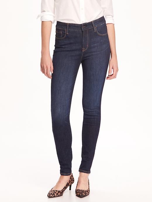 View large product image 1 of 3. High-Waisted Rockstar Built-In Sculpt Skinny Jeans For Women
