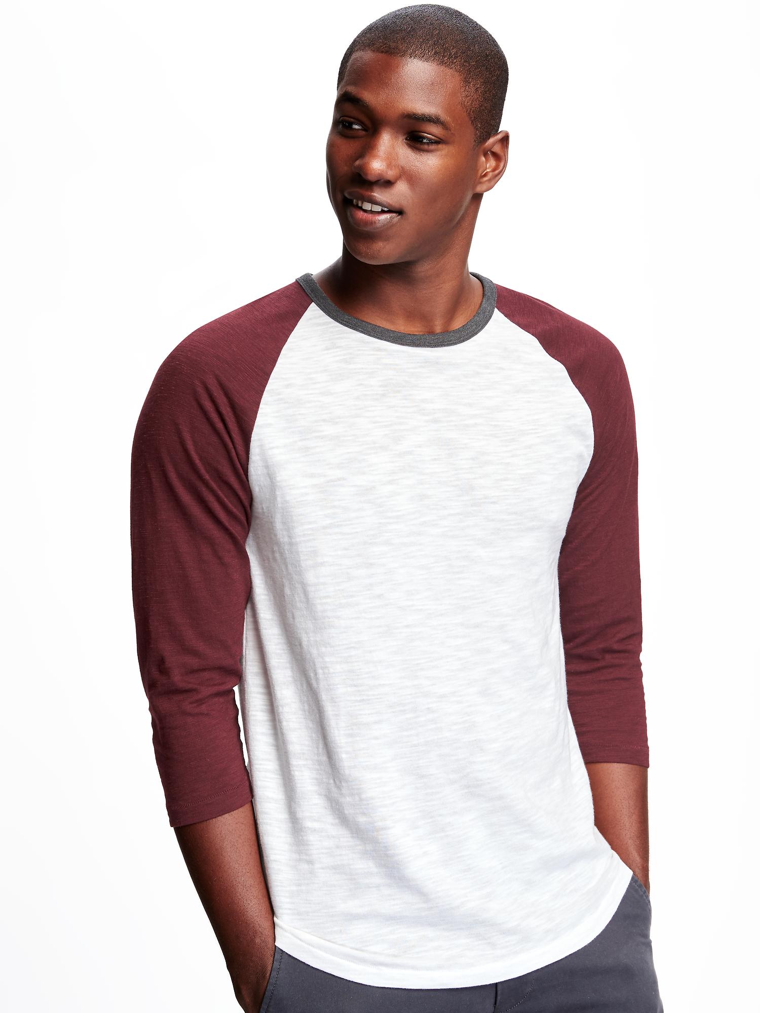SlubKnit Baseball Tee for Men Old Navy