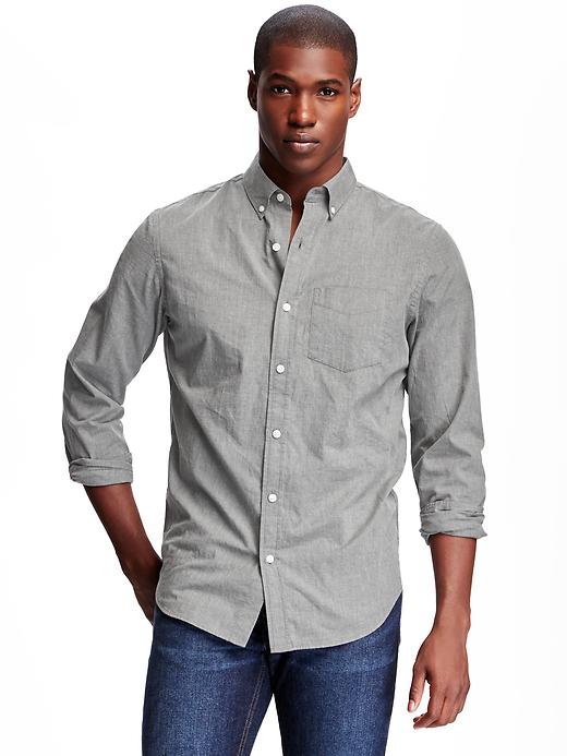 View large product image 1 of 1. Slim-Fit Poplin Shirt For Men