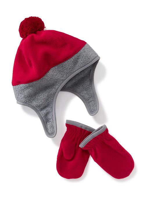 View large product image 1 of 1. Performance Fleece Hat And Mitten Set For Toddler Boys