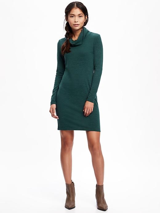View large product image 1 of 2. Fitted Cowl-Neck Dress for Women