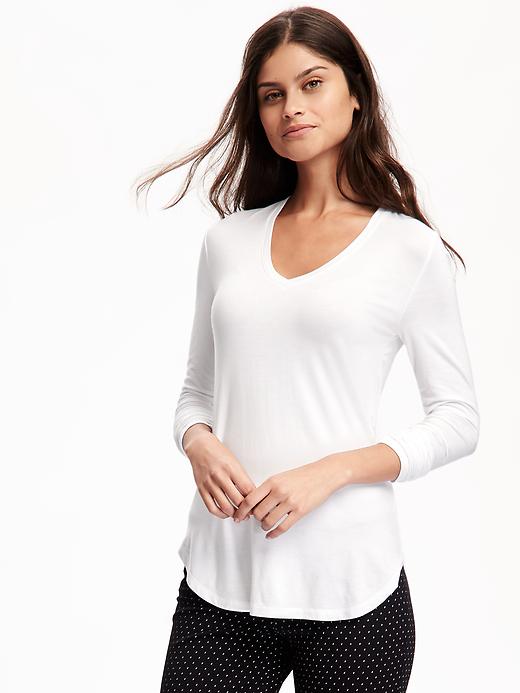 View large product image 1 of 1. V-Neck Layering Tee for Women