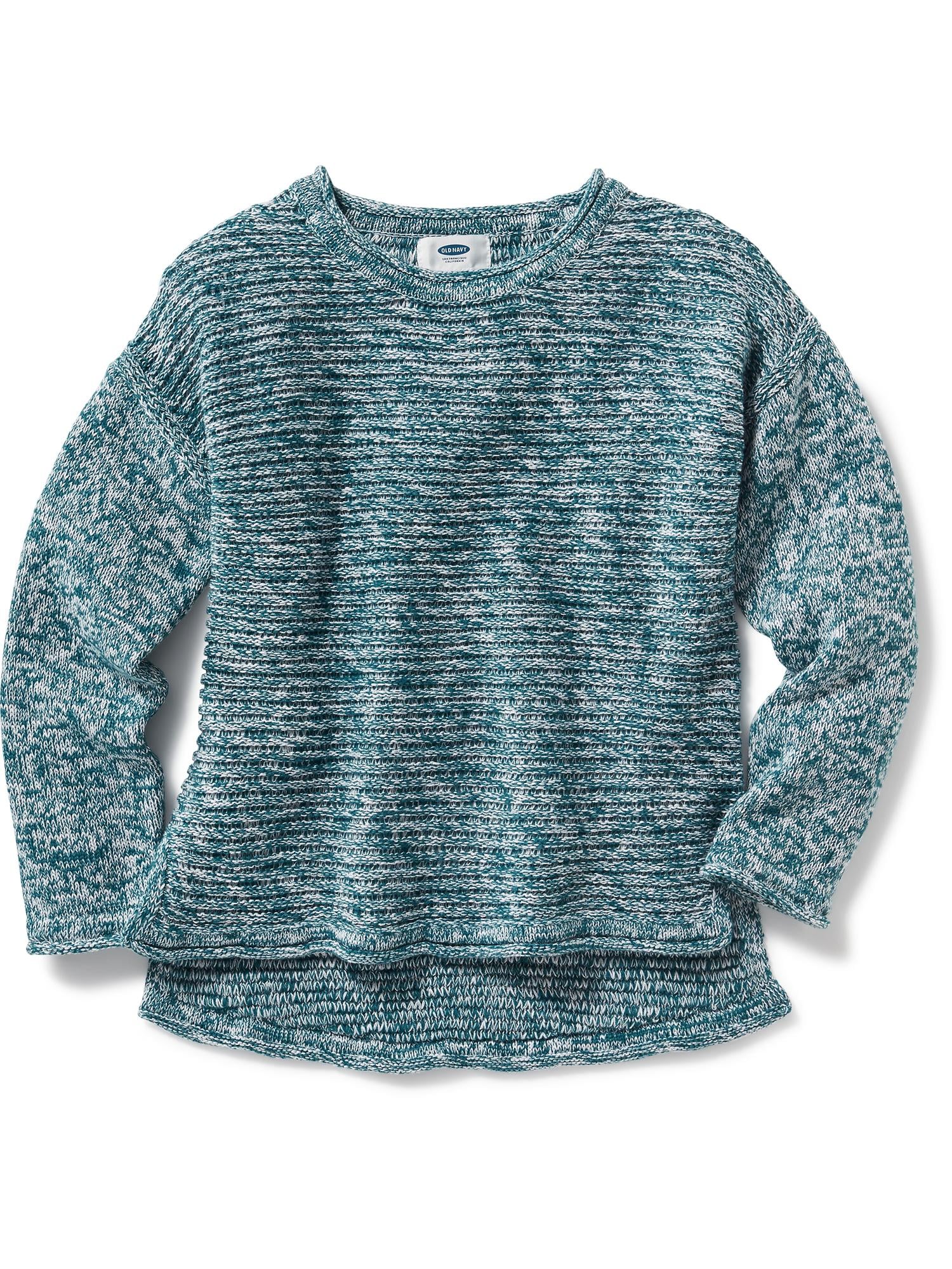 Hi Lo Drop Shoulder Sweater for Girls