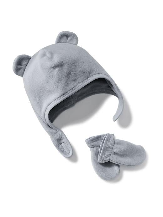 View large product image 1 of 1. Go-Warm Micro Fleece Beanie and Mittens Set for Baby