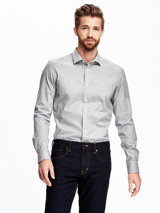 Image number 1 showing, Regular-Fit Built-In Flex Signature Non-Iron Dress Shirt For Men