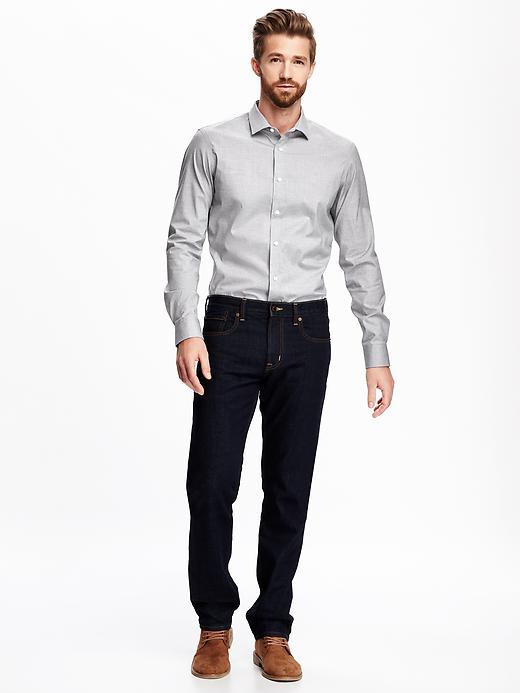 Image number 3 showing, Regular-Fit Built-In Flex Signature Non-Iron Dress Shirt For Men