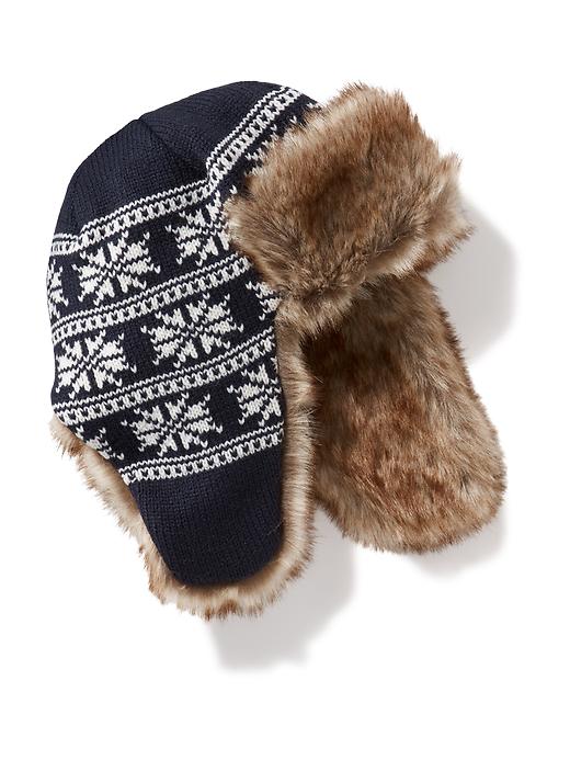View large product image 1 of 1. Faux-Fur-Lined Trapper Hat for Toddler Boy
