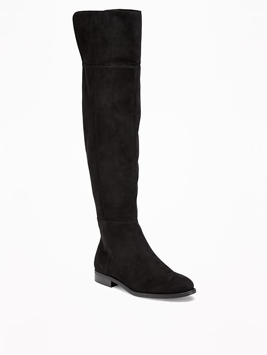 Image number 1 showing, Sueded Over-the-Knee Boots for Women