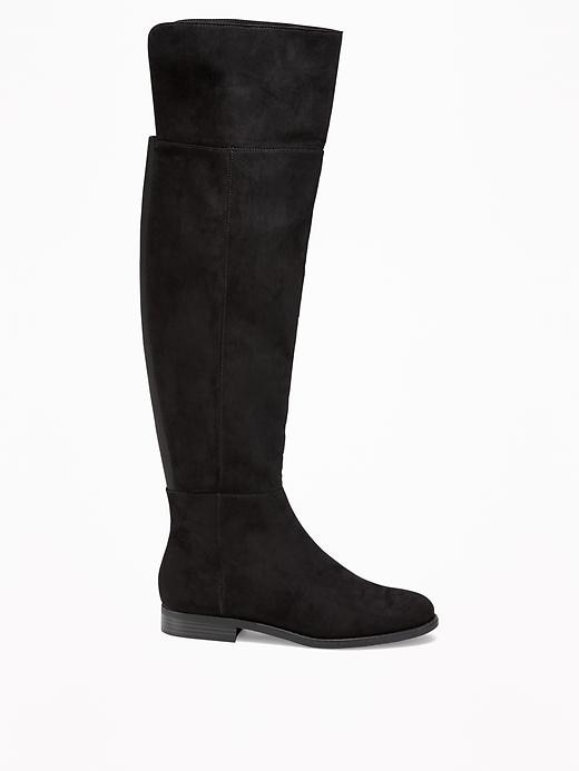 Image number 4 showing, Sueded Over-the-Knee Boots for Women