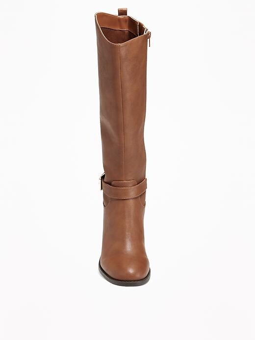 Image number 2 showing, Tall Side-Buckle Riding Boots for Women