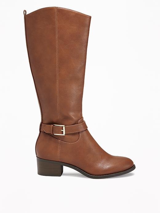 Image number 4 showing, Tall Side-Buckle Riding Boots for Women
