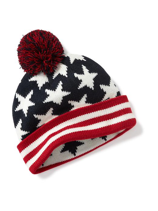 View large product image 1 of 1. Patterned Pom-Pom Beanie for Men