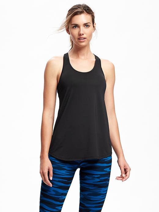 Image number 1 showing, Go-Dry Mesh-Strap Tank for Women