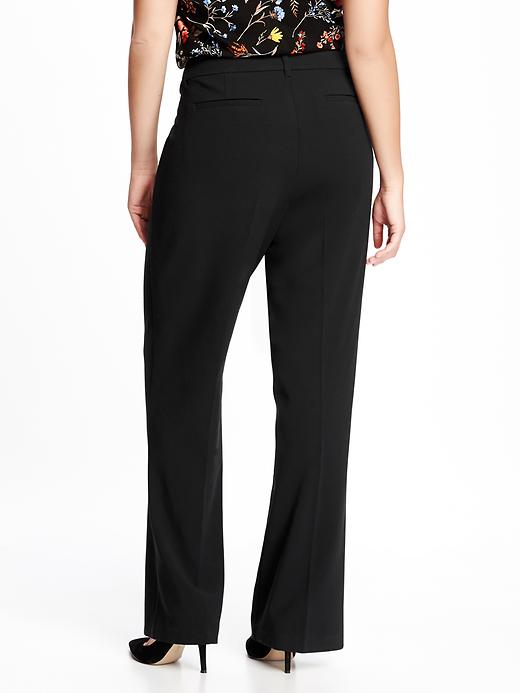 View large product image 2 of 2. Smooth & Slim Mid-Rise Plus-Size Slim Flare Trouser