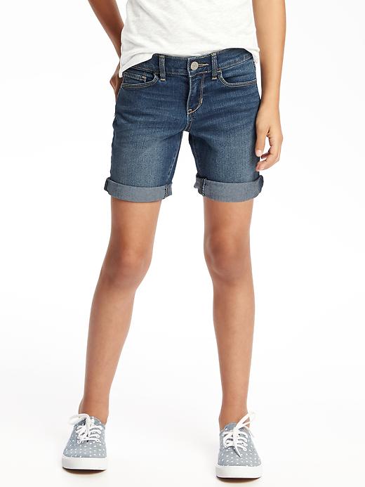 View large product image 1 of 3. Denim Midi Shorts for Girls