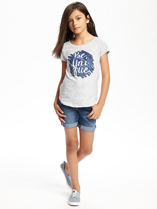 View large product image 2 of 2. Graphic Crew-Neck Tee for Girls