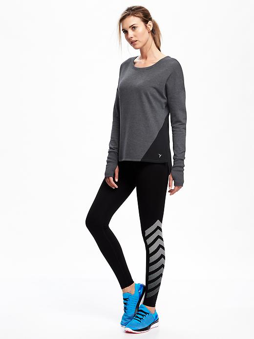 Image number 3 showing, Go-Dry Color Block Long Sleeve Fleece Top for Women
