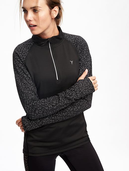 Image number 4 showing, Go-Dry 1/4-Zip Pullover for Women