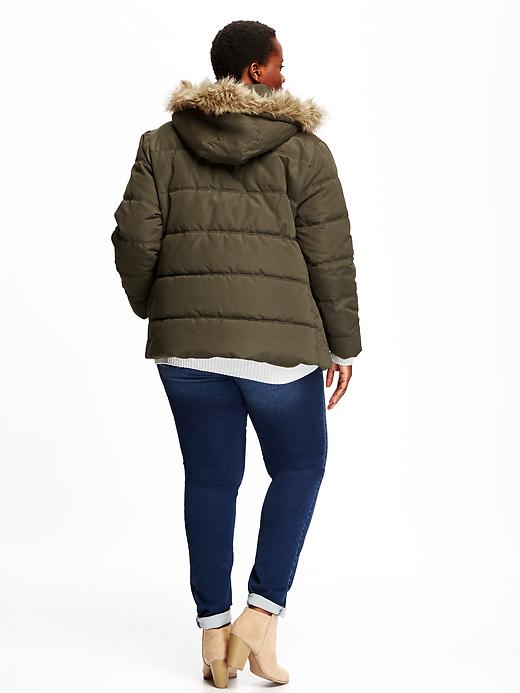 Image number 2 showing, Faux-Fur Trimmed Plus-Size Frost-Free Jacket