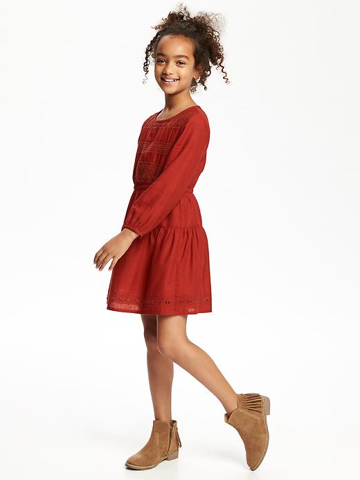View large product image 1 of 1. Tiered Eyelet Dress for Girls