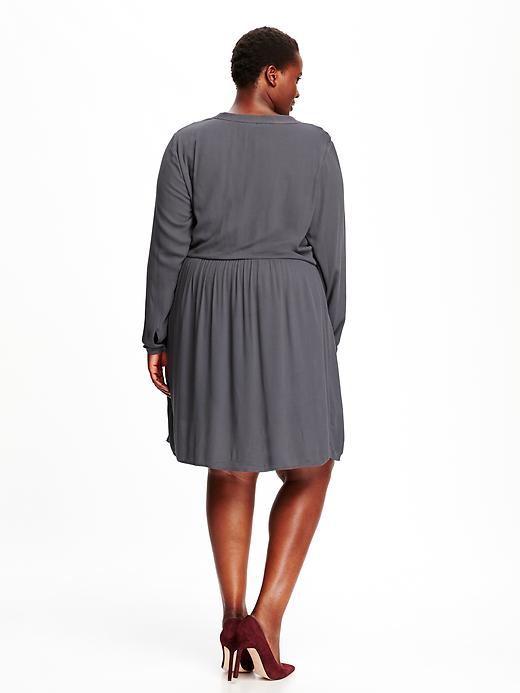 Image number 2 showing, Plus-Size Pintuck Swing Dress