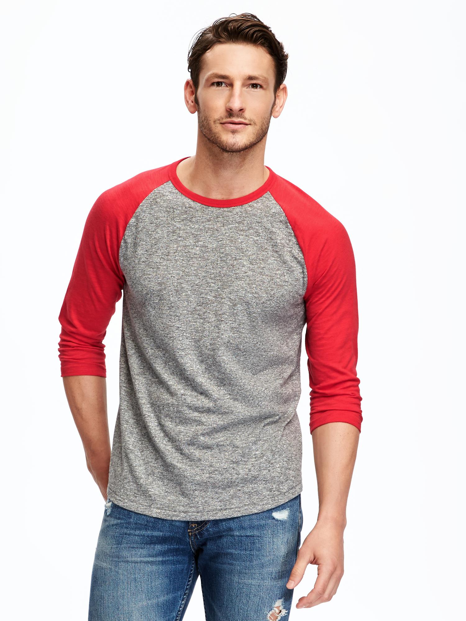SlubKnit Baseball Tee for Men Old Navy