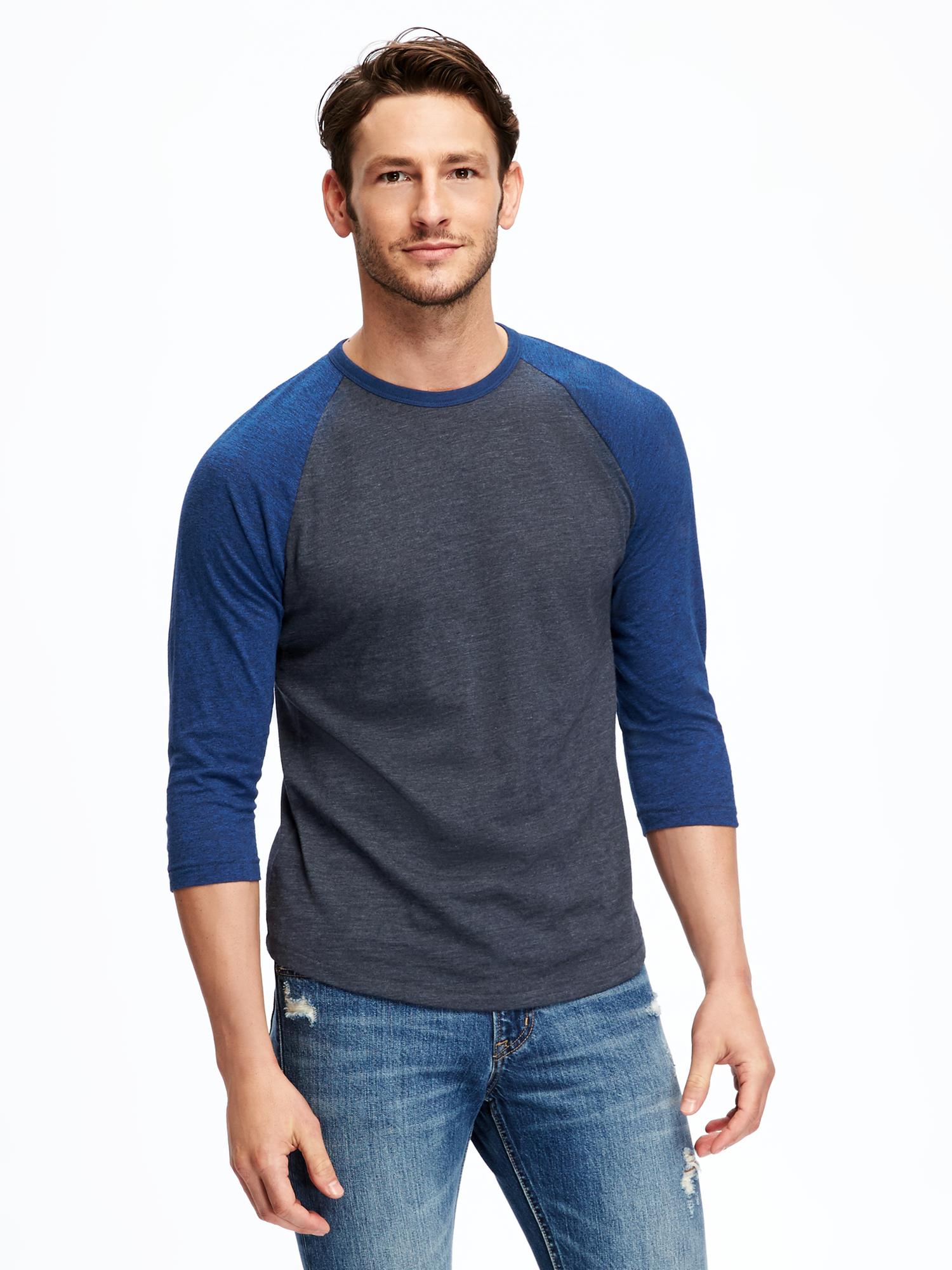 SlubKnit Baseball Tee for Men Old Navy