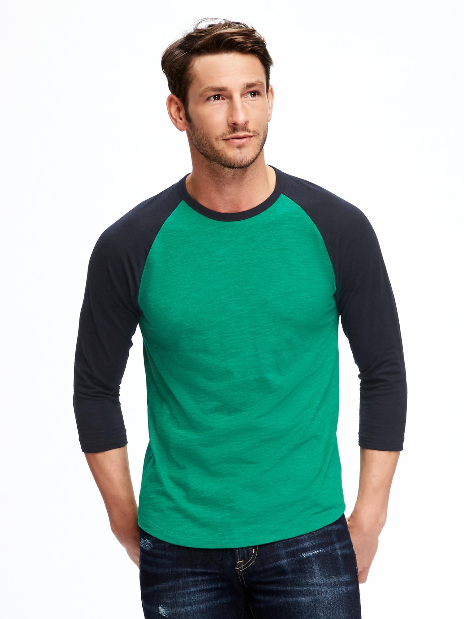 SlubKnit Baseball Tee for Men Old Navy