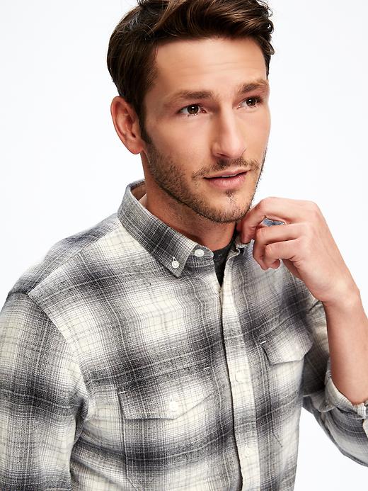Image number 4 showing, Slim-Fit Flannel Shirt for Men