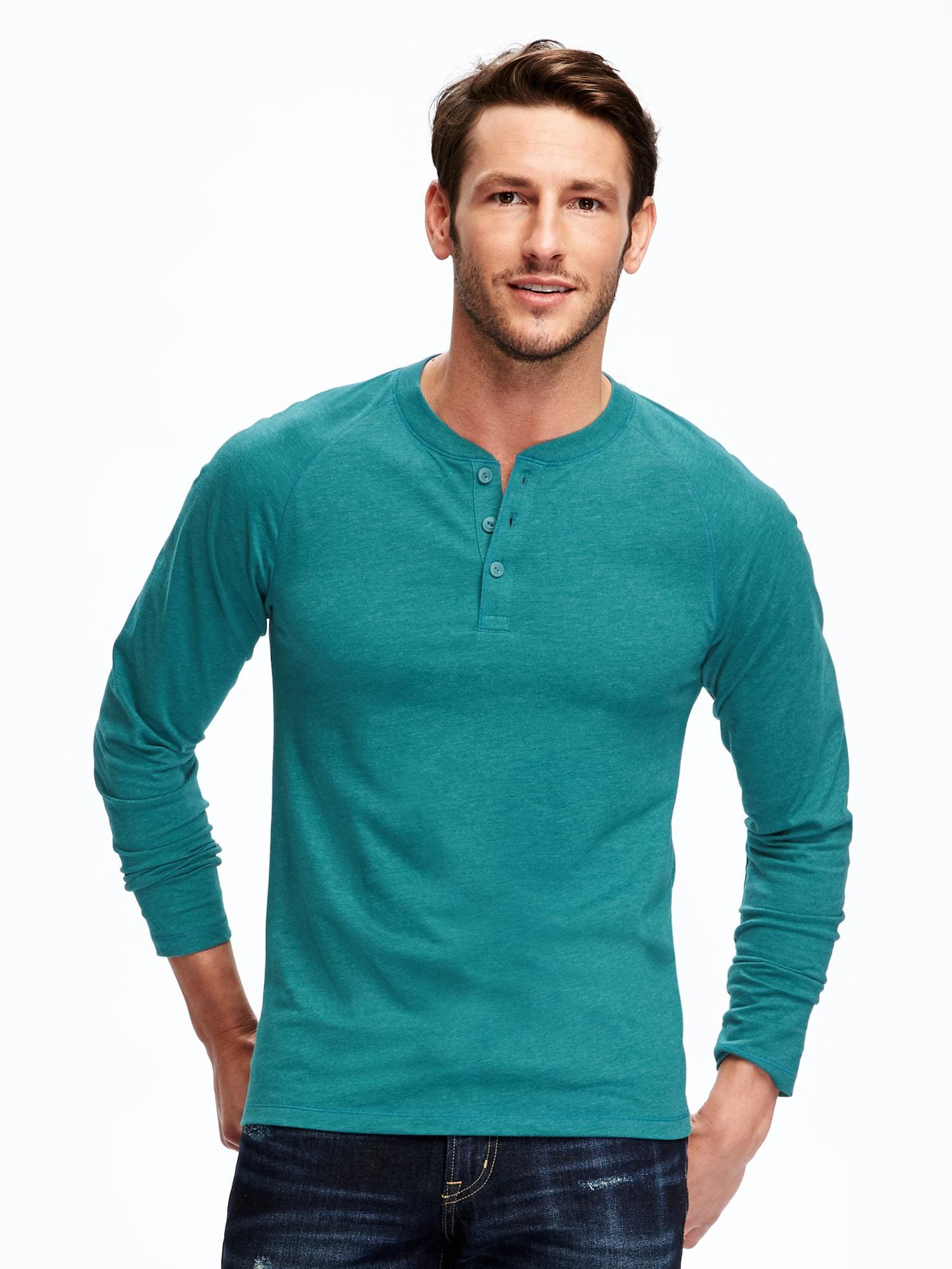 Raglan-Sleeve Henley for Men | Old Navy