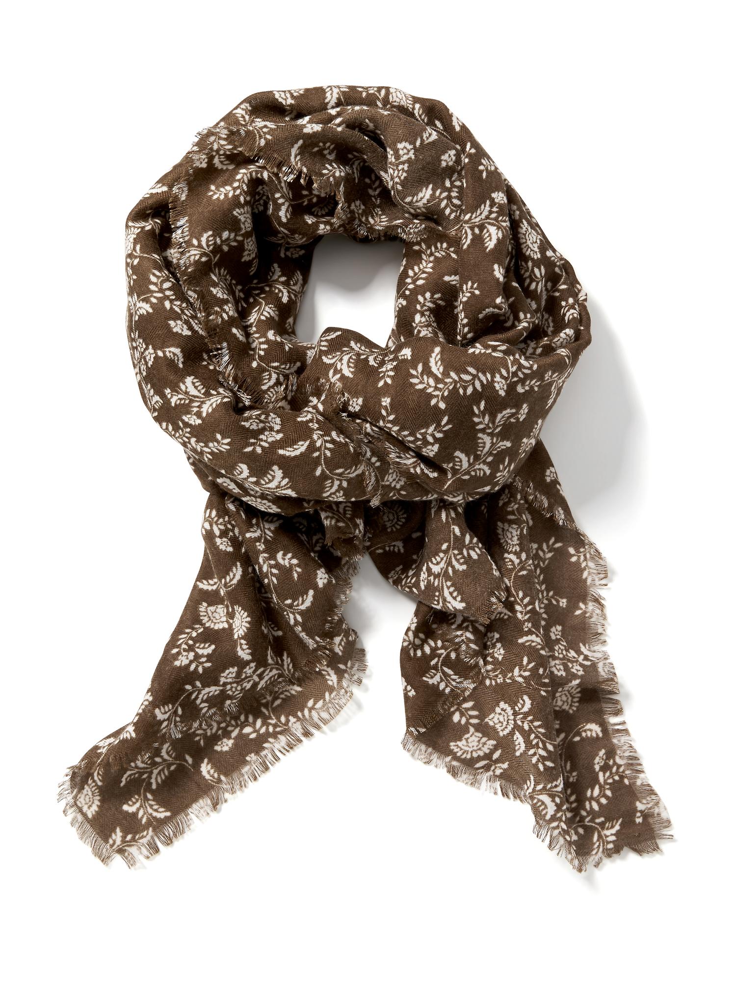 Printed RawEdge Scarf for Women Old Navy