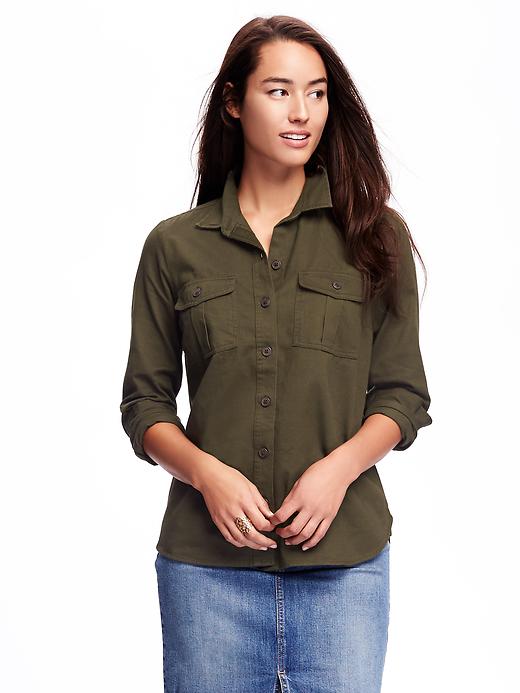 Image number 1 showing, Classic Utility Shirt for Women